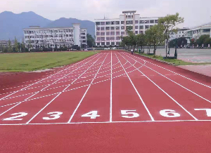 華埠中學(xué)全塑型自結(jié)紋跑道